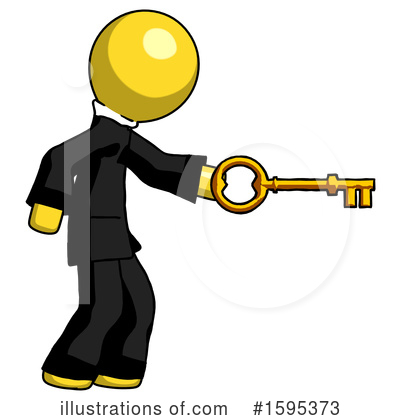 Royalty-Free (RF) Yellow Design Mascot Clipart Illustration by Leo Blanchette - Stock Sample #1595373