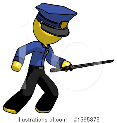 Royalty-Free (RF) Yellow Design Mascot Clipart Illustration by Leo Blanchette - Stock Sample #1595375
