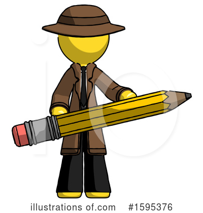Royalty-Free (RF) Yellow Design Mascot Clipart Illustration by Leo Blanchette - Stock Sample #1595376