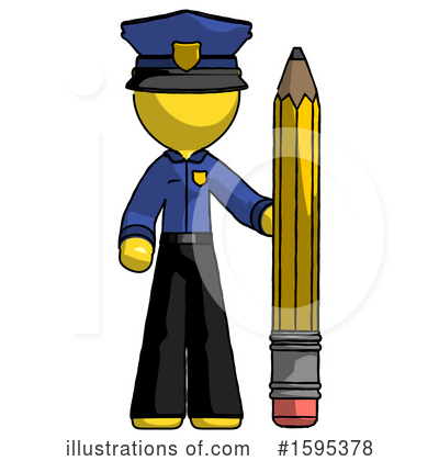 Royalty-Free (RF) Yellow Design Mascot Clipart Illustration by Leo Blanchette - Stock Sample #1595378