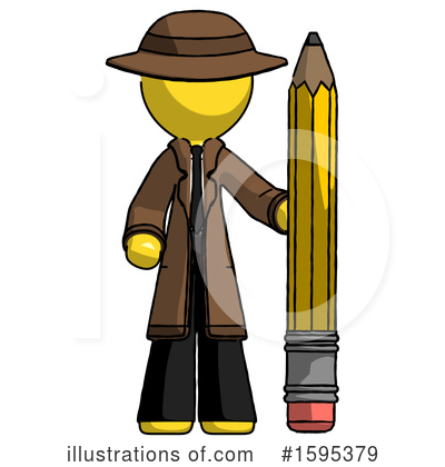 Royalty-Free (RF) Yellow Design Mascot Clipart Illustration by Leo Blanchette - Stock Sample #1595379
