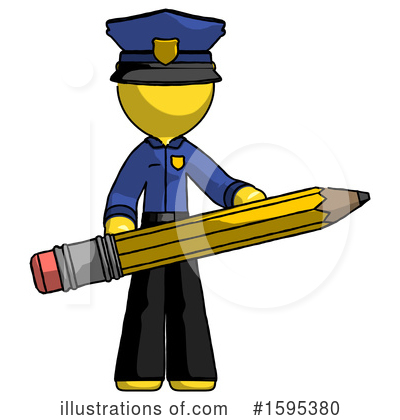 Royalty-Free (RF) Yellow Design Mascot Clipart Illustration by Leo Blanchette - Stock Sample #1595380