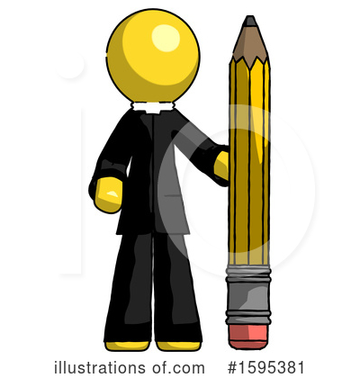 Royalty-Free (RF) Yellow Design Mascot Clipart Illustration by Leo Blanchette - Stock Sample #1595381