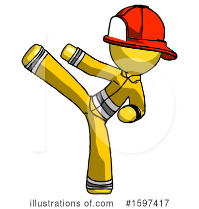Royalty-Free (RF) Yellow Design Mascot Clipart Illustration by Leo Blanchette - Stock Sample #1597417