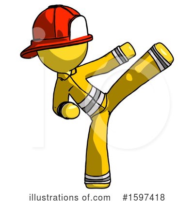 Royalty-Free (RF) Yellow Design Mascot Clipart Illustration by Leo Blanchette - Stock Sample #1597418