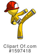 Yellow Design Mascot Clipart #1597418 by Leo Blanchette
