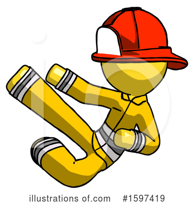 Royalty-Free (RF) Yellow Design Mascot Clipart Illustration by Leo Blanchette - Stock Sample #1597419
