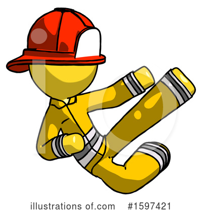Royalty-Free (RF) Yellow Design Mascot Clipart Illustration by Leo Blanchette - Stock Sample #1597421