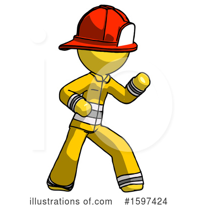 Royalty-Free (RF) Yellow Design Mascot Clipart Illustration by Leo Blanchette - Stock Sample #1597424