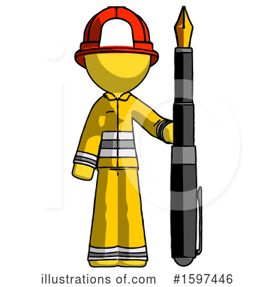 Royalty-Free (RF) Yellow Design Mascot Clipart Illustration by Leo Blanchette - Stock Sample #1597446
