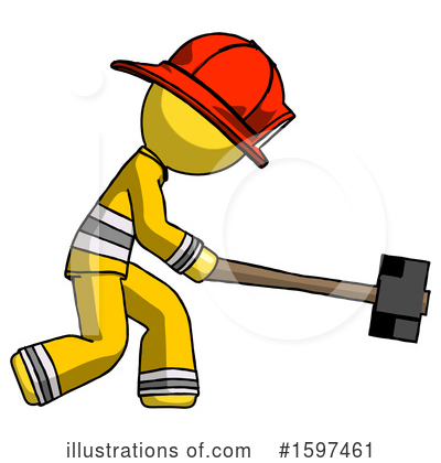 Royalty-Free (RF) Yellow Design Mascot Clipart Illustration by Leo Blanchette - Stock Sample #1597461