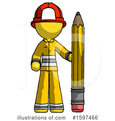 Royalty-Free (RF) Yellow Design Mascot Clipart Illustration by Leo Blanchette - Stock Sample #1597466