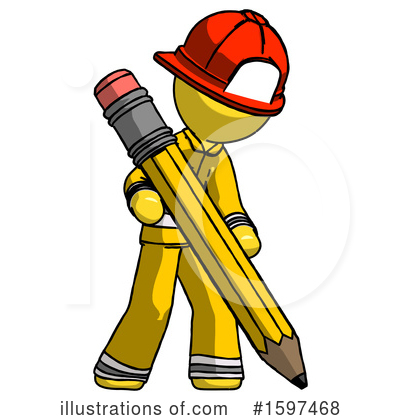 Royalty-Free (RF) Yellow Design Mascot Clipart Illustration by Leo Blanchette - Stock Sample #1597468