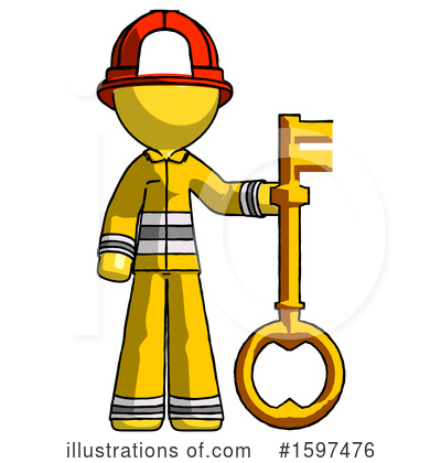 Royalty-Free (RF) Yellow Design Mascot Clipart Illustration by Leo Blanchette - Stock Sample #1597476