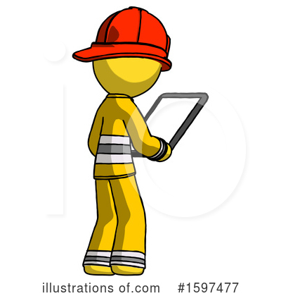 Royalty-Free (RF) Yellow Design Mascot Clipart Illustration by Leo Blanchette - Stock Sample #1597477