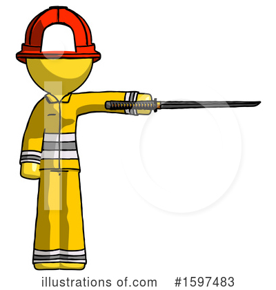 Royalty-Free (RF) Yellow Design Mascot Clipart Illustration by Leo Blanchette - Stock Sample #1597483
