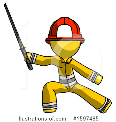 Royalty-Free (RF) Yellow Design Mascot Clipart Illustration by Leo Blanchette - Stock Sample #1597485