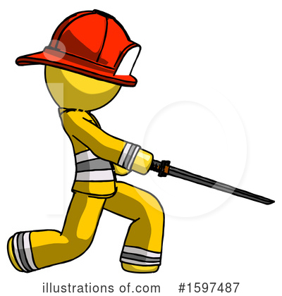 Royalty-Free (RF) Yellow Design Mascot Clipart Illustration by Leo Blanchette - Stock Sample #1597487