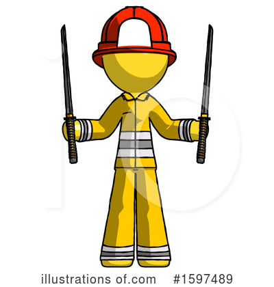 Royalty-Free (RF) Yellow Design Mascot Clipart Illustration by Leo Blanchette - Stock Sample #1597489