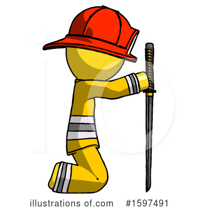 Royalty-Free (RF) Yellow Design Mascot Clipart Illustration by Leo Blanchette - Stock Sample #1597491