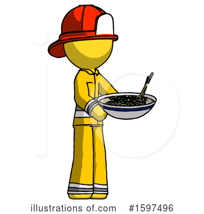 Royalty-Free (RF) Yellow Design Mascot Clipart Illustration by Leo Blanchette - Stock Sample #1597496
