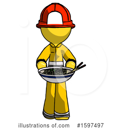 Royalty-Free (RF) Yellow Design Mascot Clipart Illustration by Leo Blanchette - Stock Sample #1597497