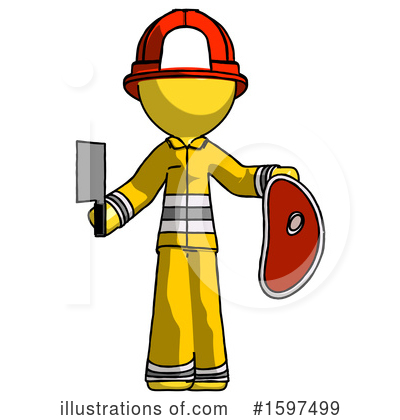 Royalty-Free (RF) Yellow Design Mascot Clipart Illustration by Leo Blanchette - Stock Sample #1597499