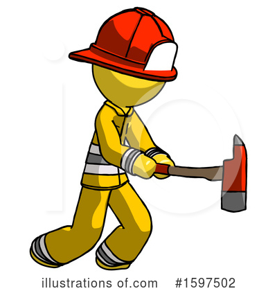 Royalty-Free (RF) Yellow Design Mascot Clipart Illustration by Leo Blanchette - Stock Sample #1597502