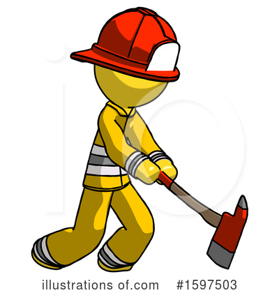 Royalty-Free (RF) Yellow Design Mascot Clipart Illustration by Leo Blanchette - Stock Sample #1597503