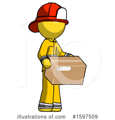 Royalty-Free (RF) Yellow Design Mascot Clipart Illustration by Leo Blanchette - Stock Sample #1597509