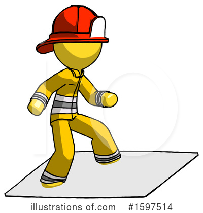 Royalty-Free (RF) Yellow Design Mascot Clipart Illustration by Leo Blanchette - Stock Sample #1597514