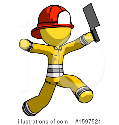 Royalty-Free (RF) Yellow Design Mascot Clipart Illustration by Leo Blanchette - Stock Sample #1597521