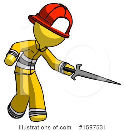 Royalty-Free (RF) Yellow Design Mascot Clipart Illustration by Leo Blanchette - Stock Sample #1597531