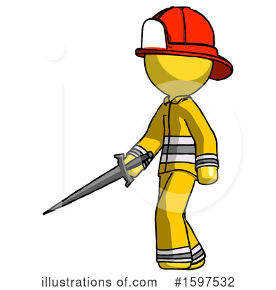 Royalty-Free (RF) Yellow Design Mascot Clipart Illustration by Leo Blanchette - Stock Sample #1597532