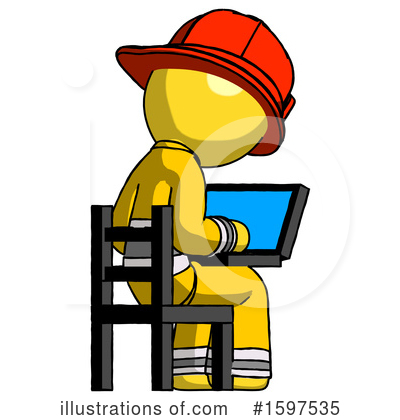 Royalty-Free (RF) Yellow Design Mascot Clipart Illustration by Leo Blanchette - Stock Sample #1597535