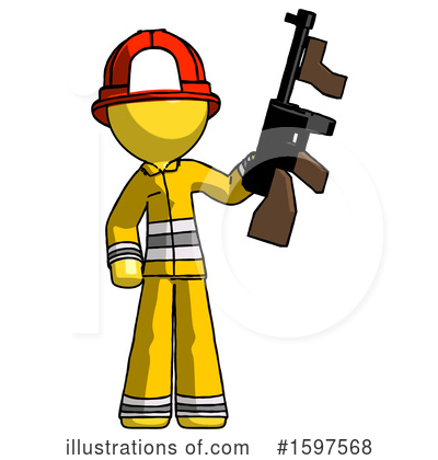 Royalty-Free (RF) Yellow Design Mascot Clipart Illustration by Leo Blanchette - Stock Sample #1597568