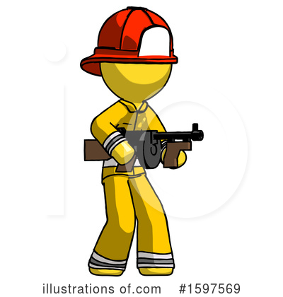 Royalty-Free (RF) Yellow Design Mascot Clipart Illustration by Leo Blanchette - Stock Sample #1597569