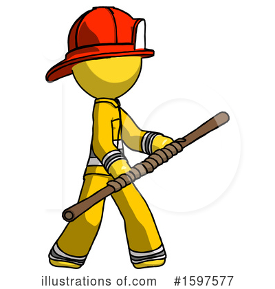 Royalty-Free (RF) Yellow Design Mascot Clipart Illustration by Leo Blanchette - Stock Sample #1597577