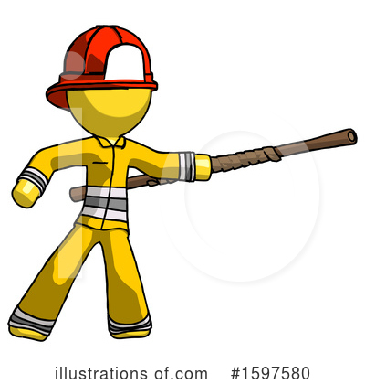 Royalty-Free (RF) Yellow Design Mascot Clipart Illustration by Leo Blanchette - Stock Sample #1597580