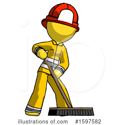 Royalty-Free (RF) Yellow Design Mascot Clipart Illustration by Leo Blanchette - Stock Sample #1597582
