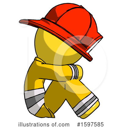 Royalty-Free (RF) Yellow Design Mascot Clipart Illustration by Leo Blanchette - Stock Sample #1597585