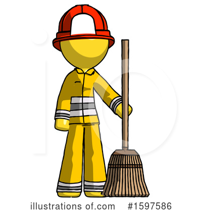 Royalty-Free (RF) Yellow Design Mascot Clipart Illustration by Leo Blanchette - Stock Sample #1597586
