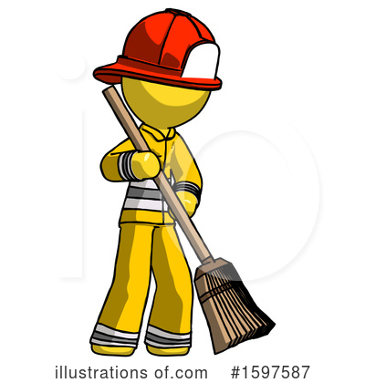 Royalty-Free (RF) Yellow Design Mascot Clipart Illustration by Leo Blanchette - Stock Sample #1597587