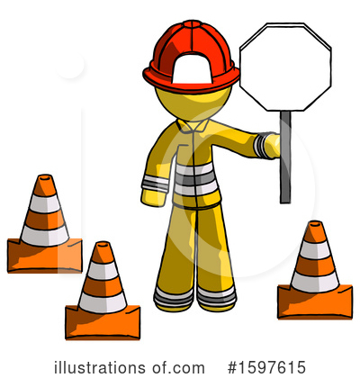 Royalty-Free (RF) Yellow Design Mascot Clipart Illustration by Leo Blanchette - Stock Sample #1597615