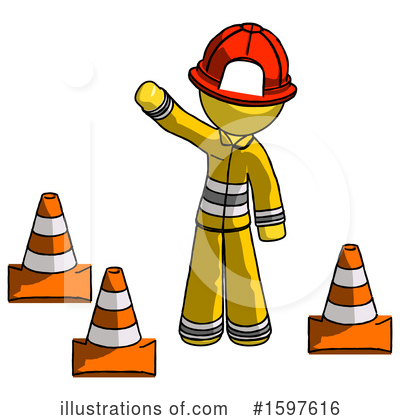 Royalty-Free (RF) Yellow Design Mascot Clipart Illustration by Leo Blanchette - Stock Sample #1597616