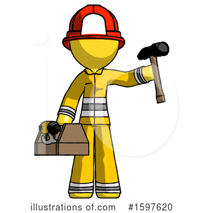 Royalty-Free (RF) Yellow Design Mascot Clipart Illustration by Leo Blanchette - Stock Sample #1597620