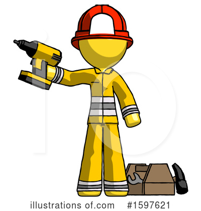 Royalty-Free (RF) Yellow Design Mascot Clipart Illustration by Leo Blanchette - Stock Sample #1597621