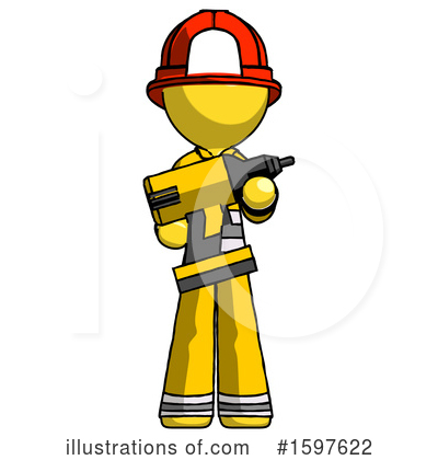 Royalty-Free (RF) Yellow Design Mascot Clipart Illustration by Leo Blanchette - Stock Sample #1597622