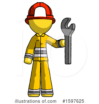 Royalty-Free (RF) Yellow Design Mascot Clipart Illustration by Leo Blanchette - Stock Sample #1597625