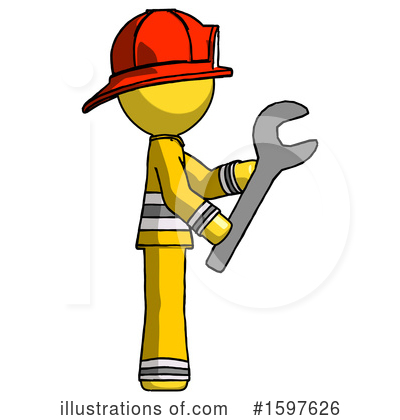 Royalty-Free (RF) Yellow Design Mascot Clipart Illustration by Leo Blanchette - Stock Sample #1597626